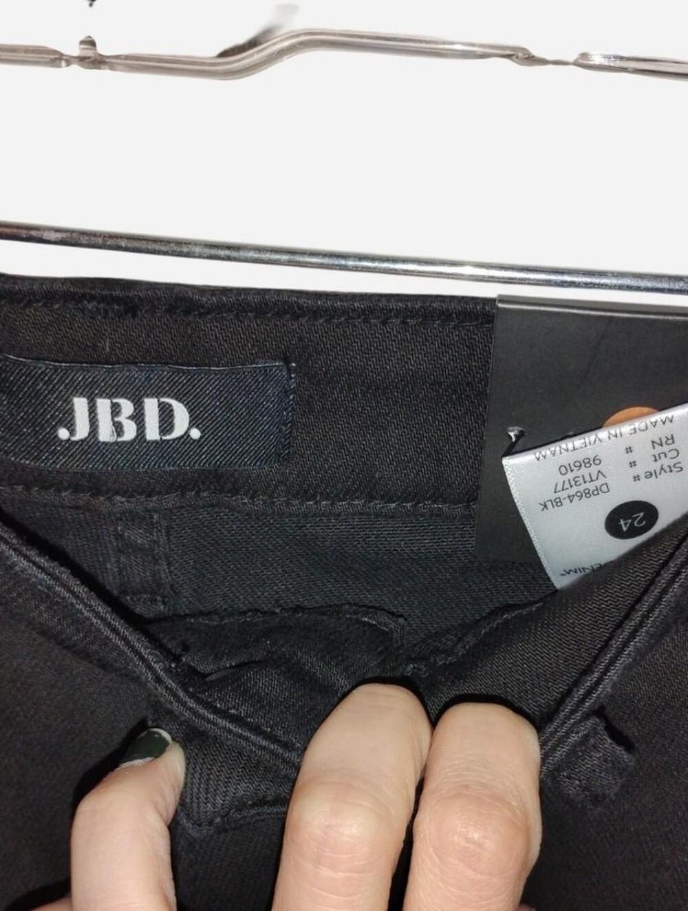 JBD Just Black Denim Women's High-Rise Wide-Leg Jeans - Black, Size 24 (NWT) - Picture 7 of 8